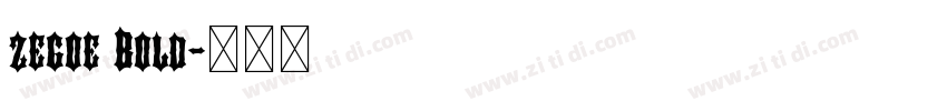 zegoe Bold字体转换